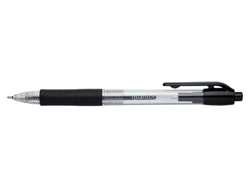 Balpen Quantore Grip drukknop zwart medium