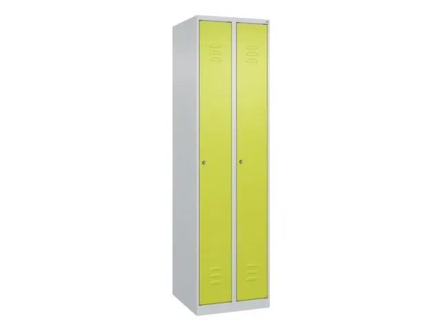 locker,HxBxD 1850x500x500mm,2vak,vak B 250mm,cil.-slot,staand op vloer