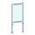 anti-speekselscherm,pvc-folie,glashelder,frame staal RAL5007