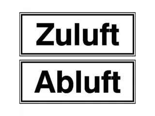 aanwijzingsbord,Toevoerlucht / afvoerlucht,PVC,om te verlijmen - 1