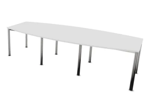 vergadertafel,HxBxD 740x2800x1200mm,vatvormig,Bl-wit
