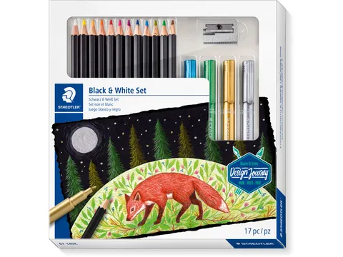 Set Noir Et Blanc, Set De 17 Pièces