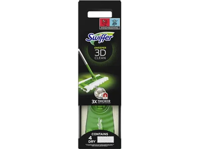 vloerreiniger 3D Clean starterkit 4 droge en 2 vochtige stofdoekjes