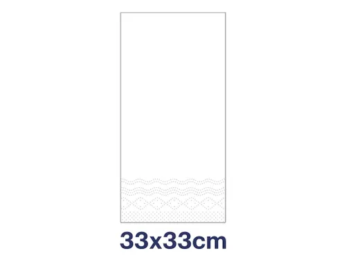 Servetten Tork 477402 Advanced 2-laags 33x33cm 1/8 vouw wit 200st.
