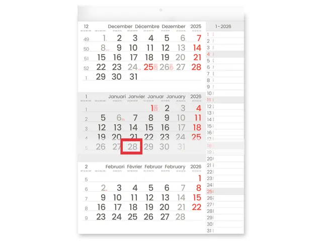 3-Maandkalender 2027 INNI Manager compact-formaat notes