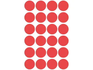 Etiket Zweckform 18mm rond blister 4 vel a 24 et. rood Non-permanent - 3