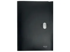 Recycle elastomap met 3 kleppen uit PP A4 zwart