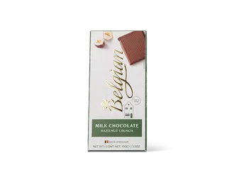 Chocolade The Belgian melk hazelnoot crunch reep 100 gram - 2