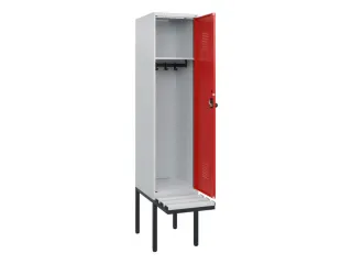 locker met bank,HxBxD 1950x400x815mm,1vak,vak B 400mm,draaigrendel - 1