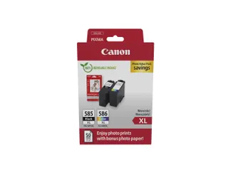 Canon PG-585XL/CL-586 PVP, Hoog (XL) rendement, Zwart, Cyaan, Magenta, - 1
