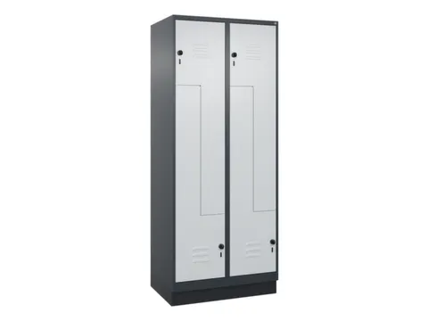 Z-garderobekast,HxBxD 1950x800x500mm,vak B 200/400mm,draaigrendel