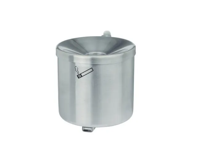 Veiligheidswandasbak HxØ 145x150mm Kiepbaar Rvs Blank Gelakt