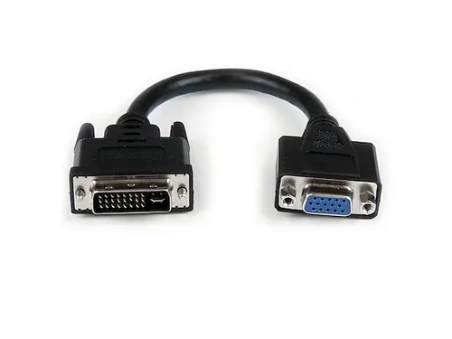 20cm DVI naar VGA Verloopkabel - DVI-I Mannetje naar VGA Vrouwtje