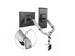 Bras 2 édrans 15-32 inch Vérin Argent