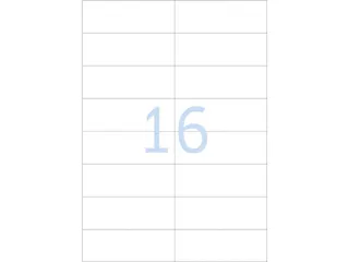 Gekleurde Etiketten 105x37mm Fluor Oranje 42417 - 1