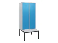 locker met bank,HxBxD 1950x800x815mm,2vak,vak B 400mm,cil.-slot