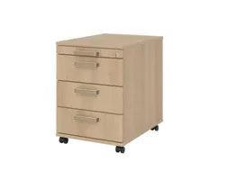 mobiel ladeblok,HxBxD 590x430x560mm,1 MA,3lade(n),cil.-slot,romp eiken