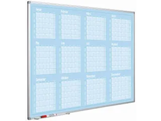 Magnetische Jaarplanner 90x120cm Duits Blauw Softline profiel Jan- Dec - 1