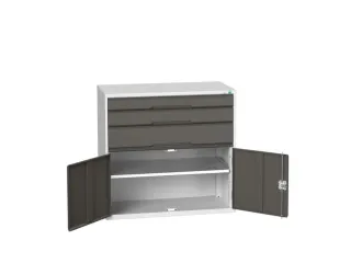 ladekast 1000x1050x550mm 3laden volledig uittrekbaar RAL7035 RAL7016 - 1