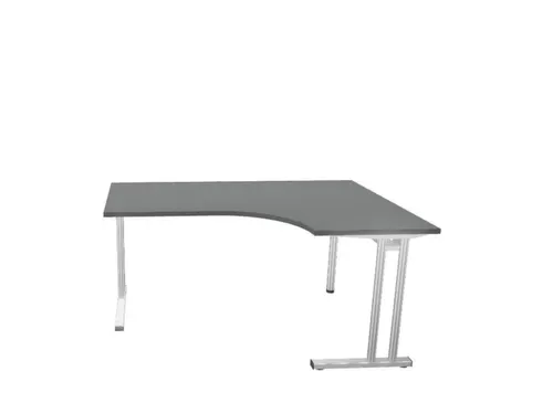 Bureau In Vrije Vorm Hxbxd 720x1600x1200mm Ms-Donkergrijs