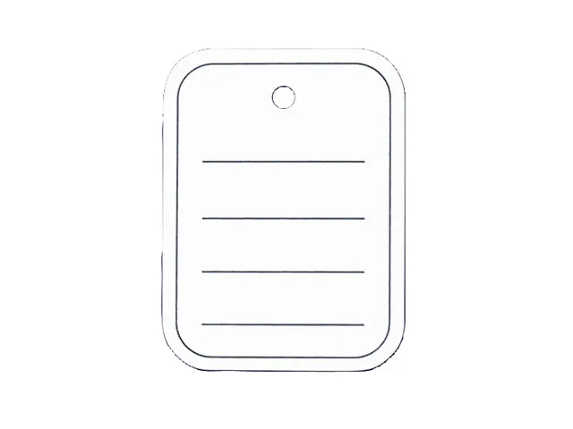 Prijskaart 40x50 mm met gat gelinieerd, doos a 500 stuks