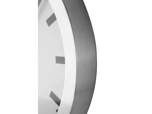 Wandklok Nextime 19cm Geborsteld Aluminium Station streepaanduiding
