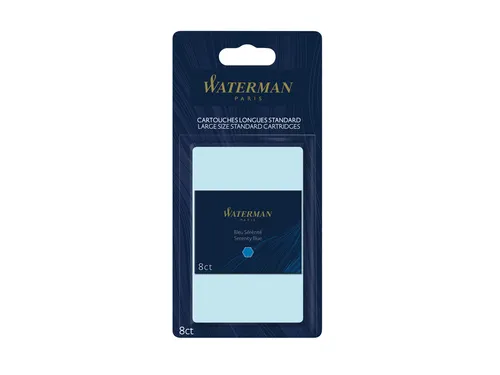 Inktpatroon Waterman internationaal Florida Blauw Lang blister à 8 st