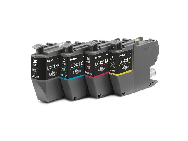 Brother LC-421 Inktcartridge Multipack Zwart + 3 Kleuren