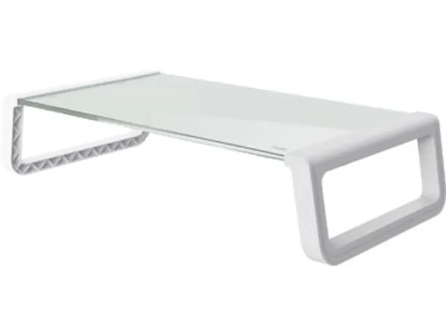 Trust Monta Monitorstandaard Van Gehard Glas Wit