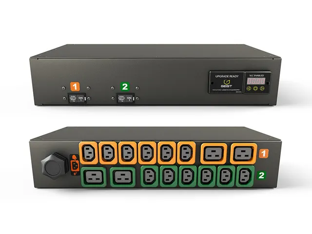 Vertiv MG01D2R1-16PB43-3PS6C2H10-S, Gemeten, 2U, Horizontaal, Zwart, L