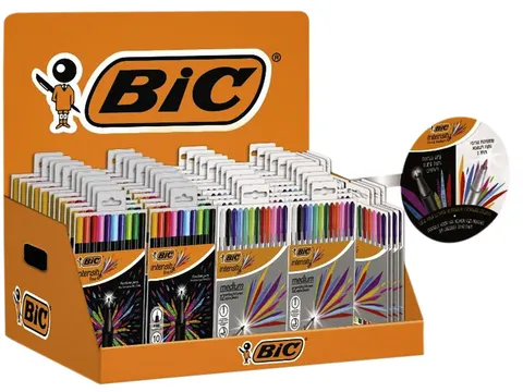 Fineliner en viltstiften BIC Intensity fine & medium display à 48 stu