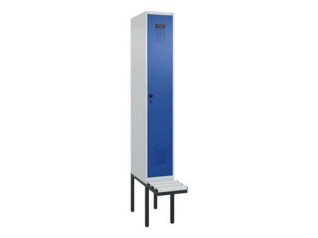 locker met bank,voor scheiding van kleding,HxBxD 2120x300x815mm,1vak