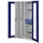 Verticale Uitschuifkast Venster 1950x1000x600mm 2legborden Ral5010