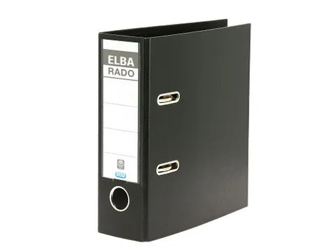 Ordner Elba Rado Plast A5 staand 75mm pvc zwart