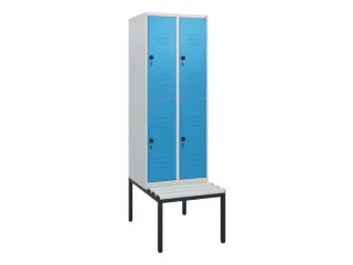 Dubbeldekse dekenkist,HxBxD 1950x600x815mm,2x2vak.,vak B 300mm - 1