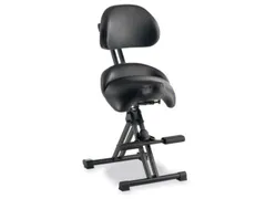 Stahulp XXL Zwart Zadel Zitting 590-730x480x410mm Kunstleer Opstaphulp