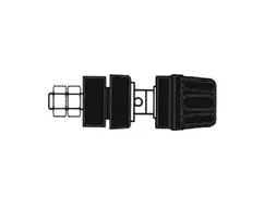 Geisoleerde 4mm Inbouwbus Met KOP En Ring / Zwart (PKI10A)