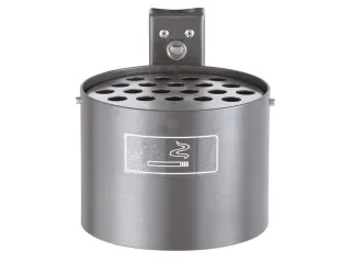 Asbak 4 liter HxØ 135x200mm Wandmontage Rond Antraciet - 1
