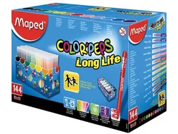 Maped Viltstift Color'Peps 144 Stuks in een Kartonnen Doos