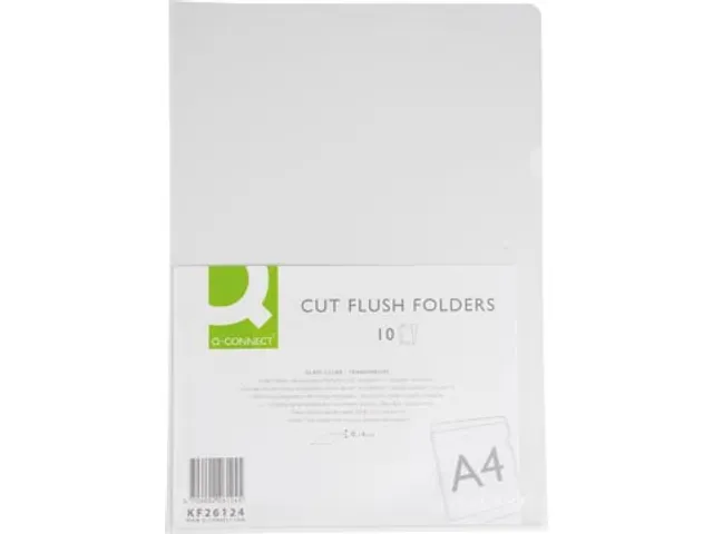 L-map A4 Transparant PP Glashelder 160 Micron Pak 10 Stuks