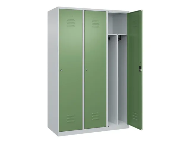 locker voor scheiding van kleding,HxBxD 1850x1200x500mm,3vak
