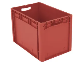 Euronorm Stapelkrat Pp 420x600x400mm Wand/bodem Gesloten Rood 85l - 2