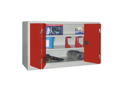 Ruime Vouwdeurkast 1000x1500x400mm 2legborden Ral7035 Front Ral3000