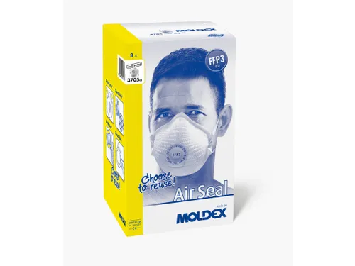Moldex herbruikbaar stofmasker Air Seal FFP3 R D Ventex Klima-ventiel