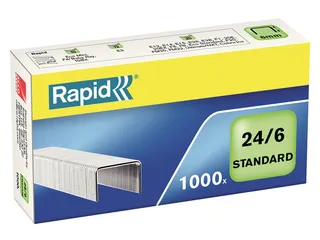 Nieten Rapid 24/6 gegalvaniseerd standaard 1000 stuks - 1