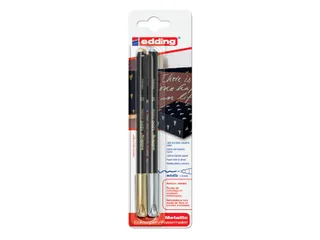 Fineliner edding 1200 goud/zilver 1.0mm blister à 2 stuks - 1