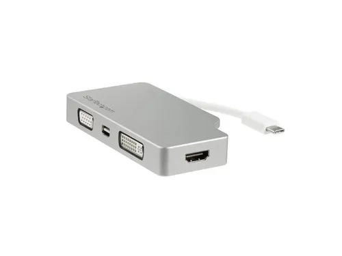 Aluminium A/v Reisadapter 4-in-1 Usb-c Naar Vga, Dvi, Hdmi Of Mdp 4k