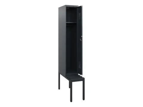 locker met bank,HxBxD 1950x300x815mm,1vak,vak B 300mm,cilinderslot