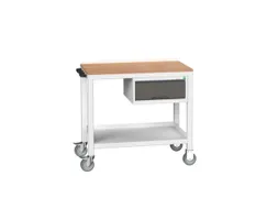 werkbank,verrijdbaar,HxBxD 930x1000x600mm,multiplexblad