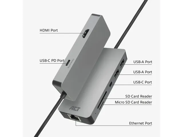Dockingstation ACT USB-C 7-in-1